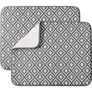 Microfiber dish drying mat absorbent kitchen counter protector for pots pans cup